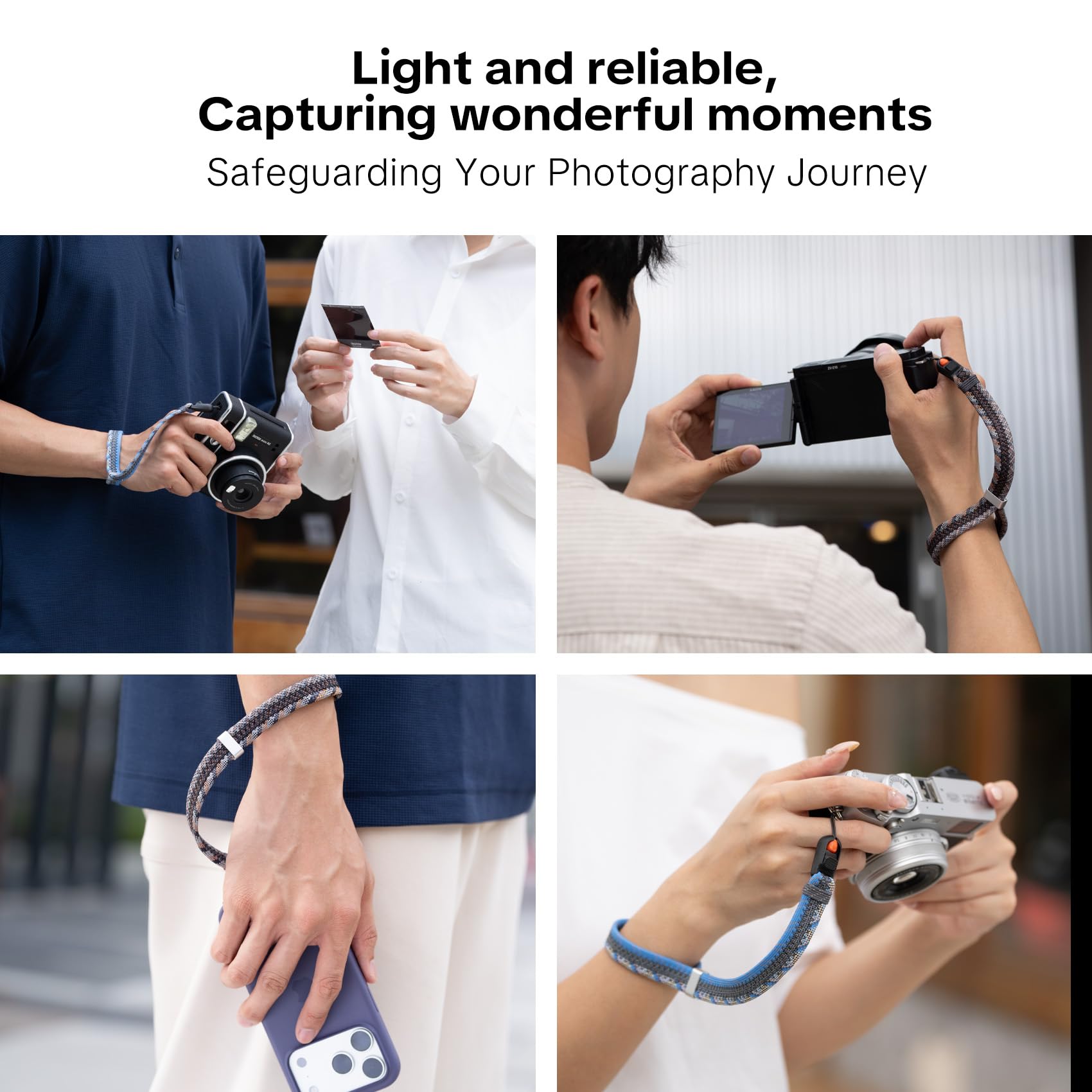 PGYTECH Kamera Handschlaufe Slim Schnellverschluss Verstellbarer für Kompakt/System/Sofortbild Kameras Handykette, Kompatibel mit Sony RX100/Canon G7X/Ricoh GR/Leica/Fujifilm, Trendy Stil