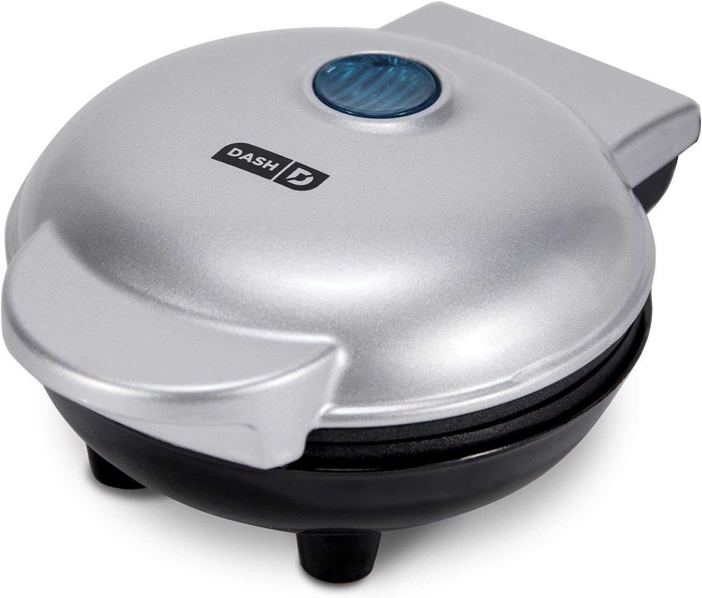 Dash Mini Maker: The Mini Waffle Maker Machine for Individual Waffles, Paninis, Hash browns, & other on the go Breakfast, Lunch, or Snacks - Silver (Renewed)
