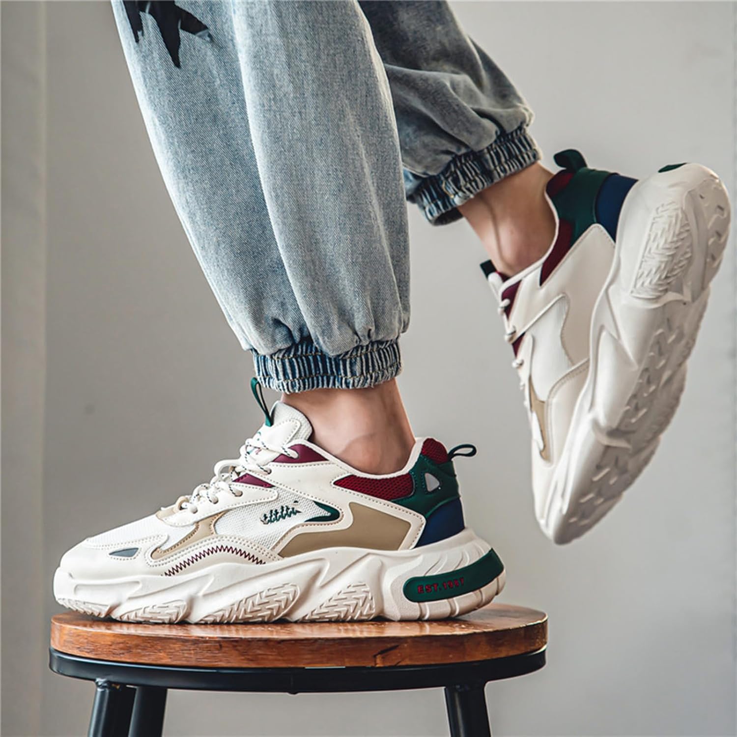 GSIGUL Running Shoes for Men Tennis Walking Shoes Cushioning Mens Sneaker Athletic Workout Casual Shoes