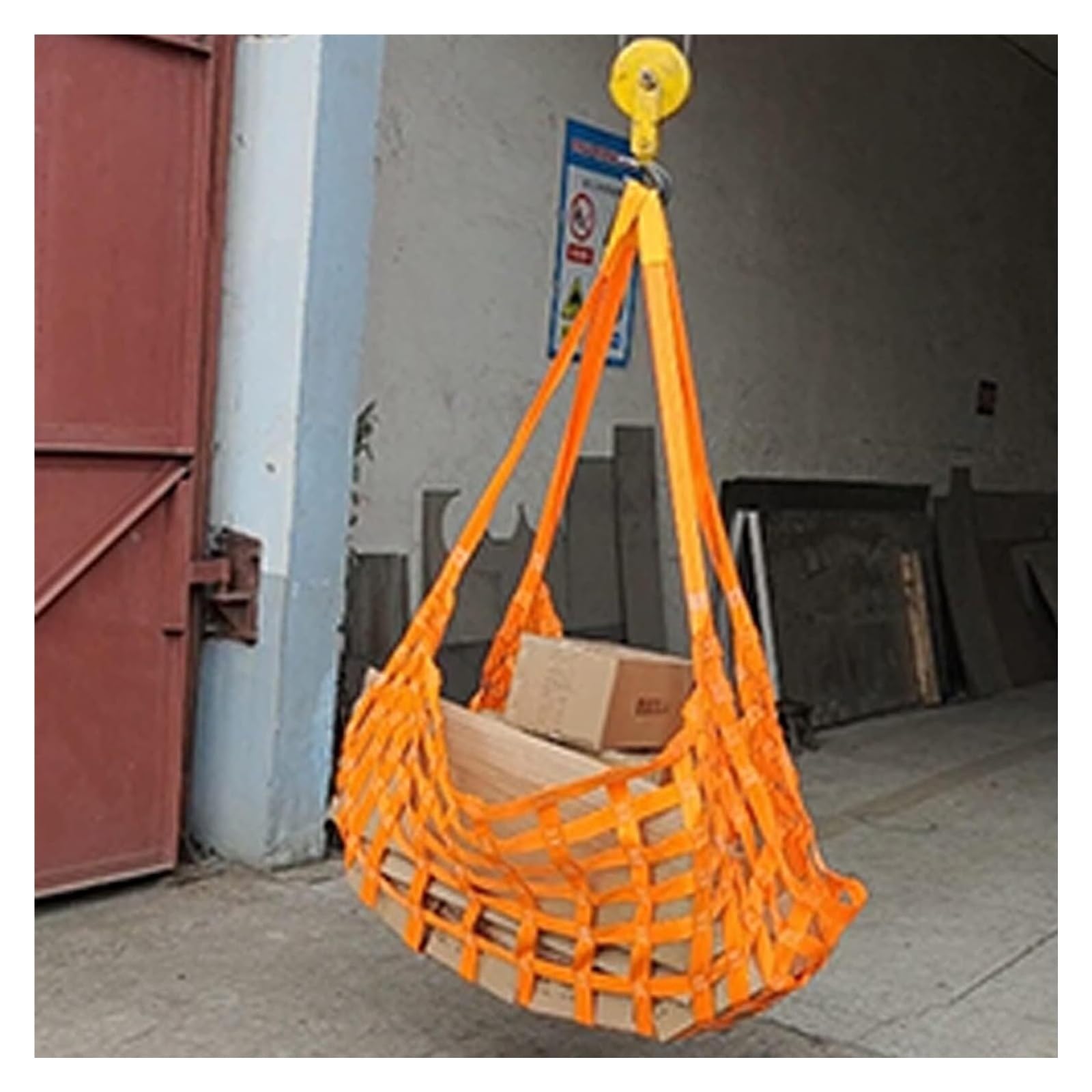 Rete di Sollevamento per carichi Pesanti da 1,5x1,5 m - Imbracatura in Nylon Resistente con Maglia da 10 cm, capacità di carico di 2,5 t per Un Trasporto Sicuro su Camion e soluzioni di soll