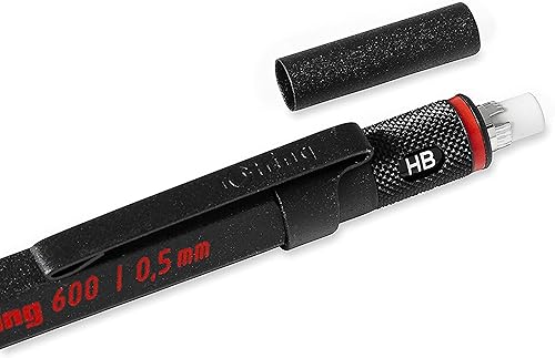 Miniatura 3 de Lápiz mecánico rotring 600 Series, 0.014 pulgadas, Cuerpo negro