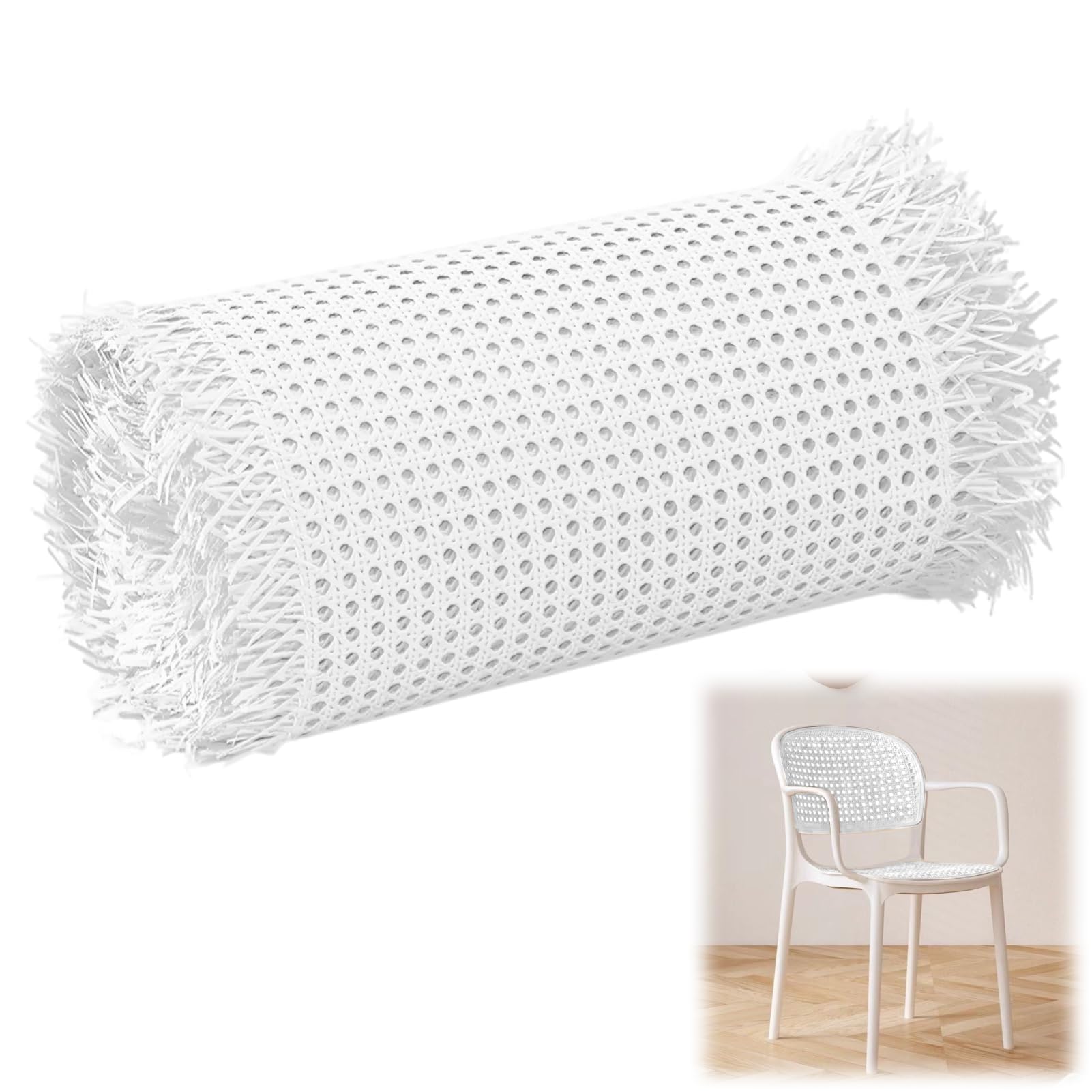 40x120cm intreccio rattan rotolo di nastro riparazione sintetico pvc per mobili sedie armadi fai da te Resistente all'acqua, ai raggi UV e alle muffe (Blanco 40x120cm)