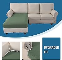 Vista 469 de H.VERSAILTEX 2025 New Sectional Couch Covers 8 Pieces Stretch Sofa Covers for Sectional Sofa Set Separate L Shaped Couch Cover for Both Left/Right