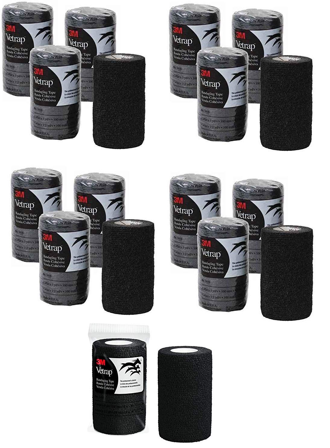 3M Vetrap - Bandaging Tape - 4" x 5 yd - Black - USA (18)