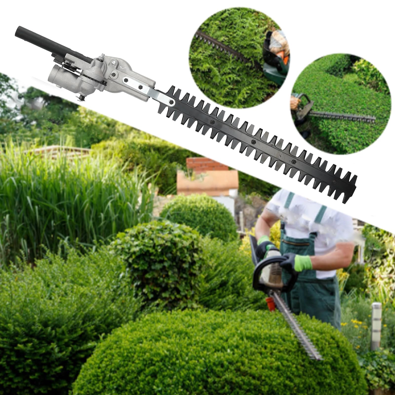 Attacco per Testa Tagliasiepi da 26 Mm, Compatibile con Tubo/Asta/Albero di Diametro 26 Mm, con Scanalatura a 9 Denti Sull'albero Interno