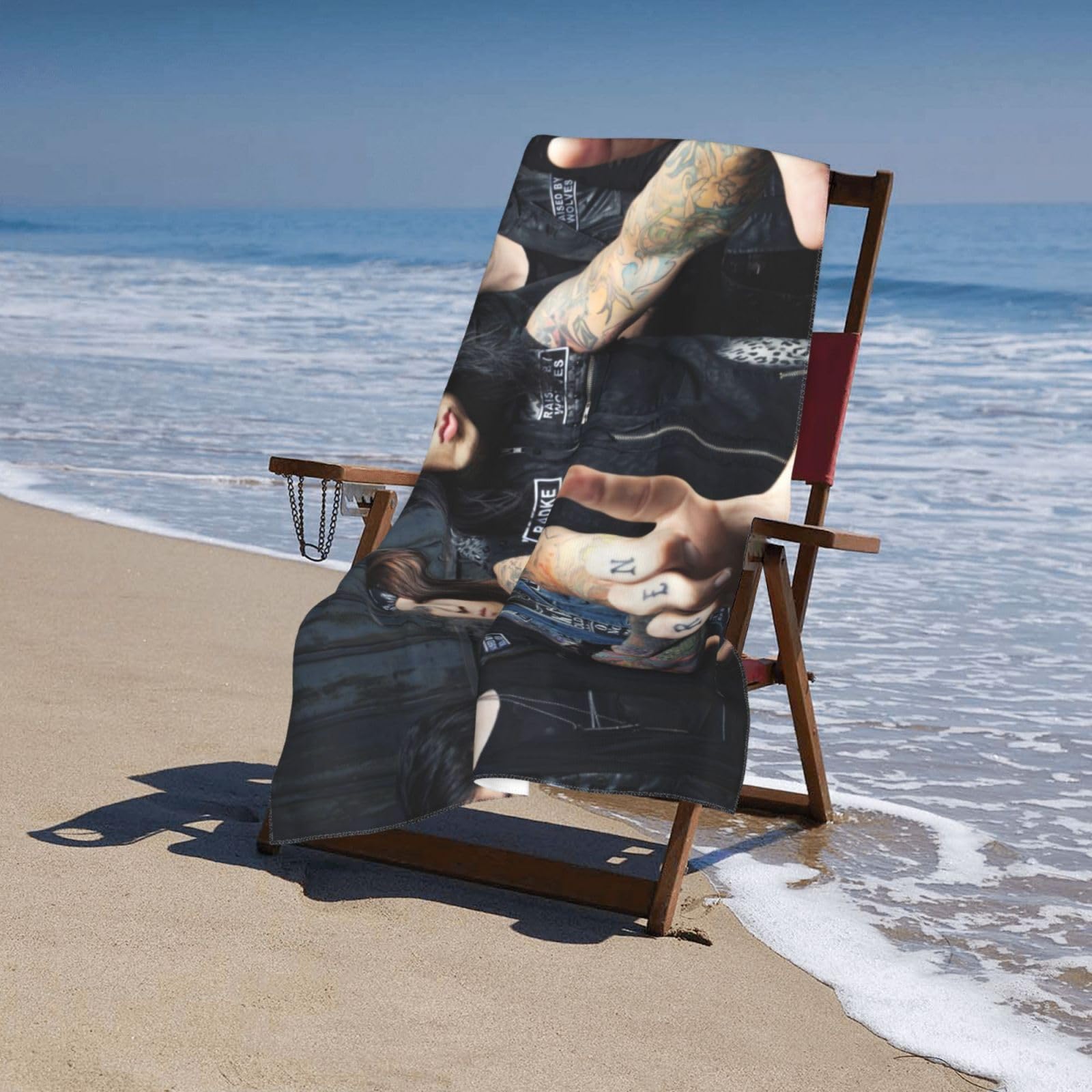 Amazon｜フォーリングインバンドリバースラージバスタオル 32インチ×52