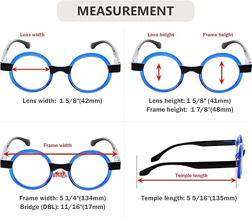Miniatura 5 de Eyekepper Gafas de lectura redondas para las mujeres gafas de lectura retro - rojo +2.00