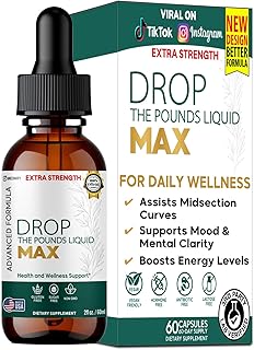 Drop The Pounds Liquid MAX Extra Strength Dietary Supplement, 2fl oz, L-Arginine Blend, Gluten Free, Sugar Free, Non-GMO (1)