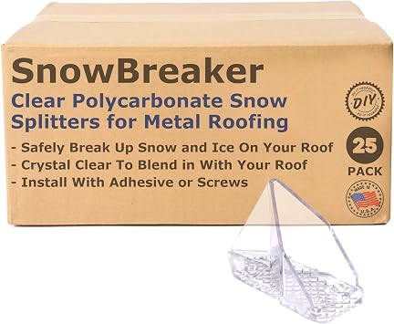 SnowBreaker Snow Guards 25 Pieces for Metal Roofs Without Screws or Adhesive