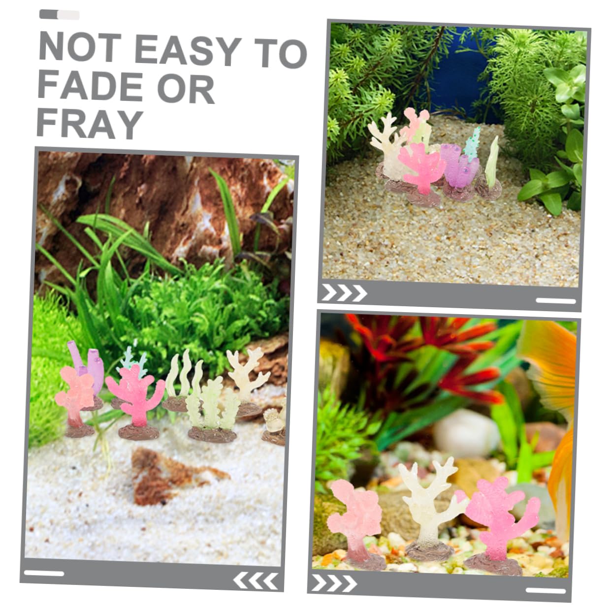 GANAZONO 36piezas Decoración Coral De Acuario Brillante Adornos De Coral Simulados para Peceras y Tanques De Agua Salada Decoración De Paisaje Acuático