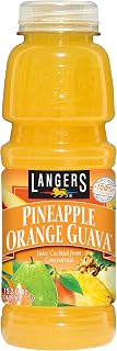 Langer's Pineapple Orange Guava Juice Cocktail, 16oz Bottles (Pack of 12) - Tropical Blend, Vitamin C Rich, No HFCS