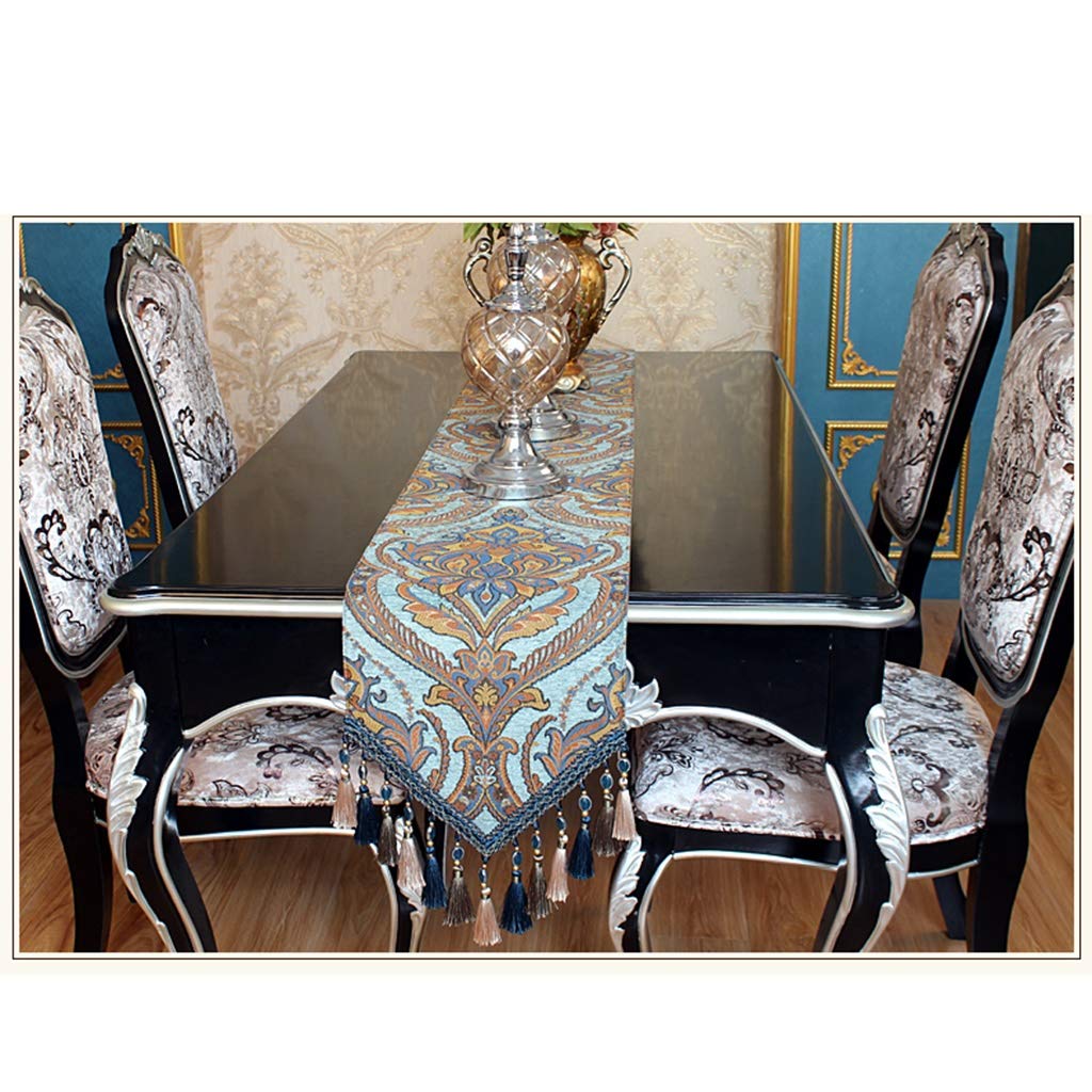 RENRUIRUI Impreso con Hermosos diseños. con Colgante de Borla Estilo Europeo Mesa mostrador Decoracion de Escritorio (Size : 30×200cm)