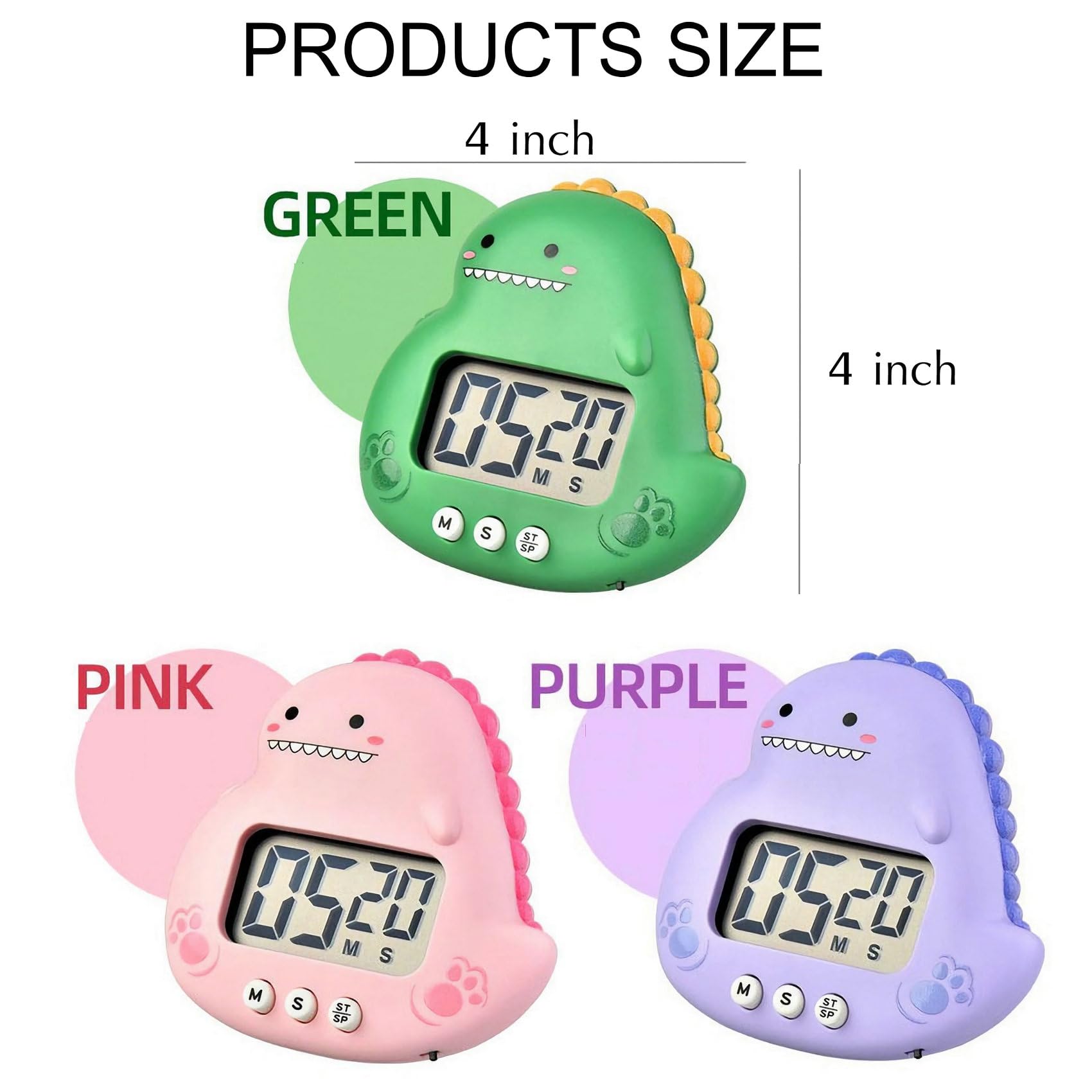 Amazon｜NUOSWEK かわいい恐竜タイマー 子供用 デジタルキッチン