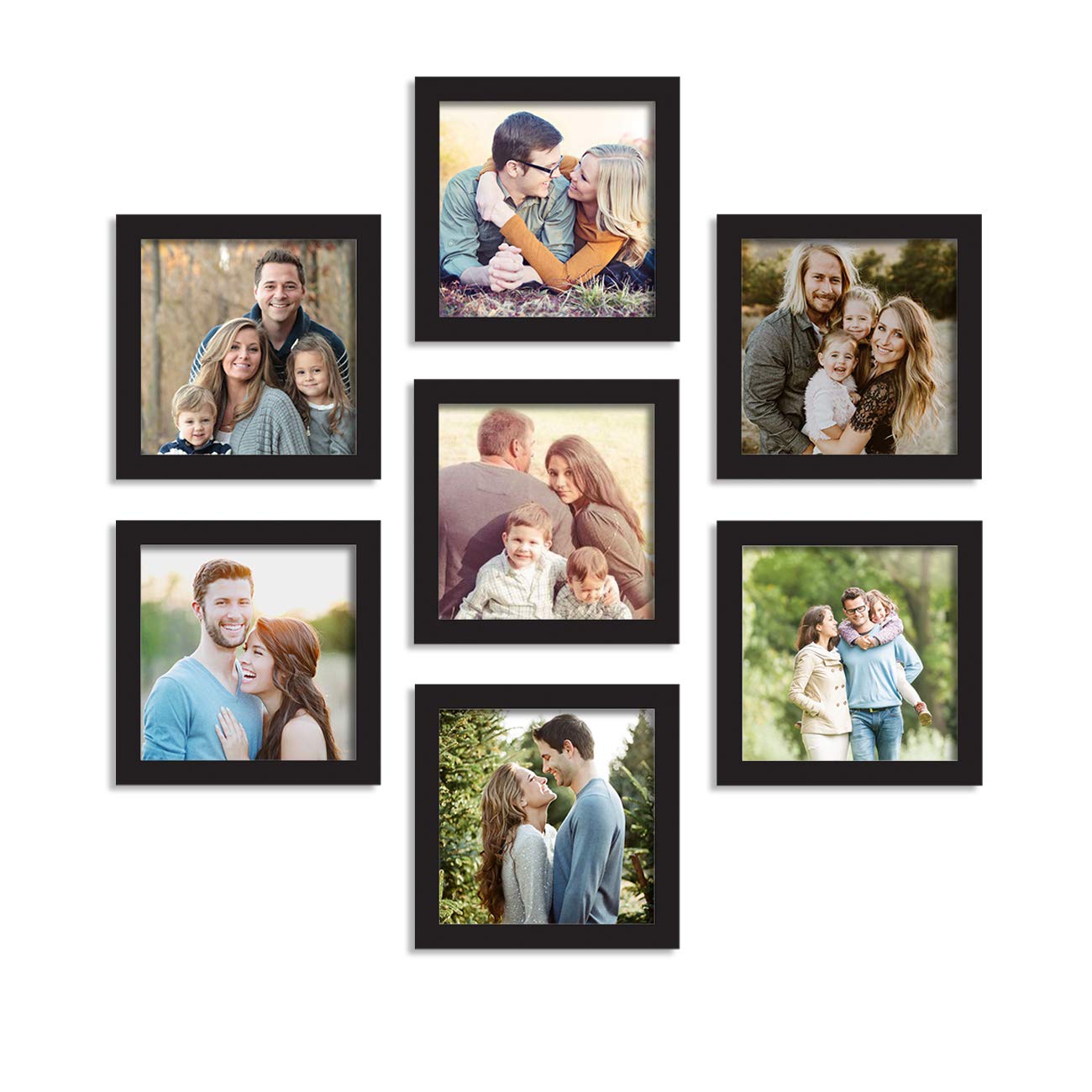 Art Street Charming set of 7 Individual Photo frame (Size - 8X8)