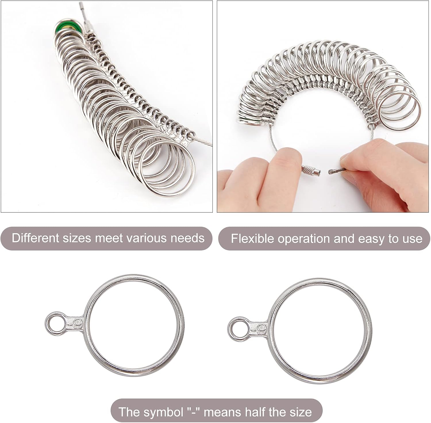SUPERFINDINGS Ring Sizer Mandrel with Alloy American Calibration Ring