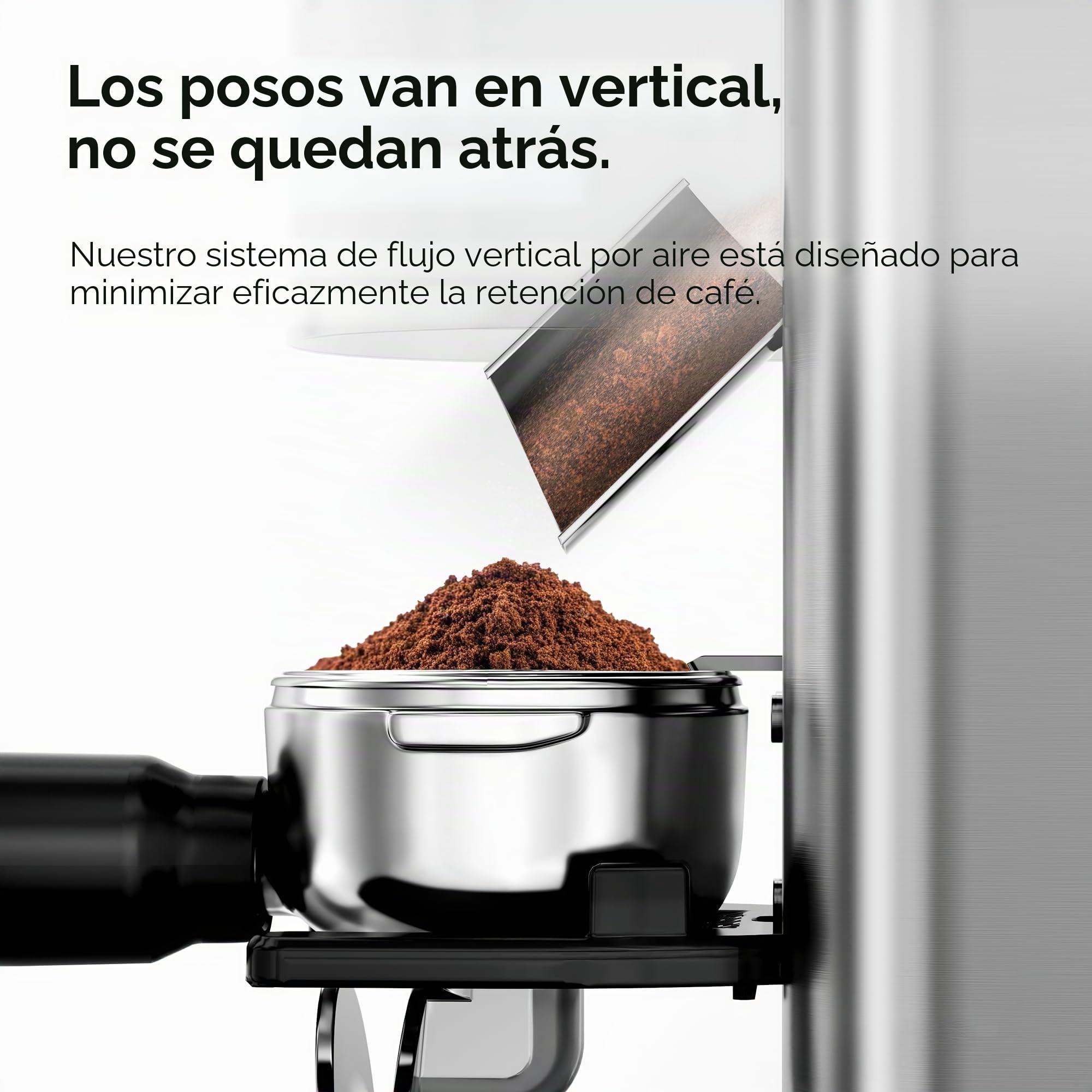 HIBREW G7 Molinillo de Espresso con fresado cónico, vaso dosificador magnético, carcasa metálica, 48 niveles de molienda - para Espresso, Moka Pots y café de goteo