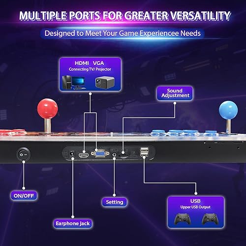 Miniatura 5 de Consola de juegos retro - Pandora's Box Arcade Machine con más de 30,000 juegos y más de 25 emuladores, incluye 2 mandos adicionales, consola de
