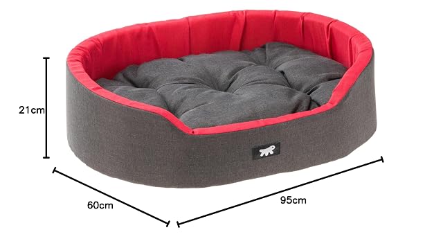 Foto 2 de 2 de Ferplast Cama para Perros Dandy - Cojín Extraíble y Lavable, Funda de Algodón con Acolchado Suave, Cama…