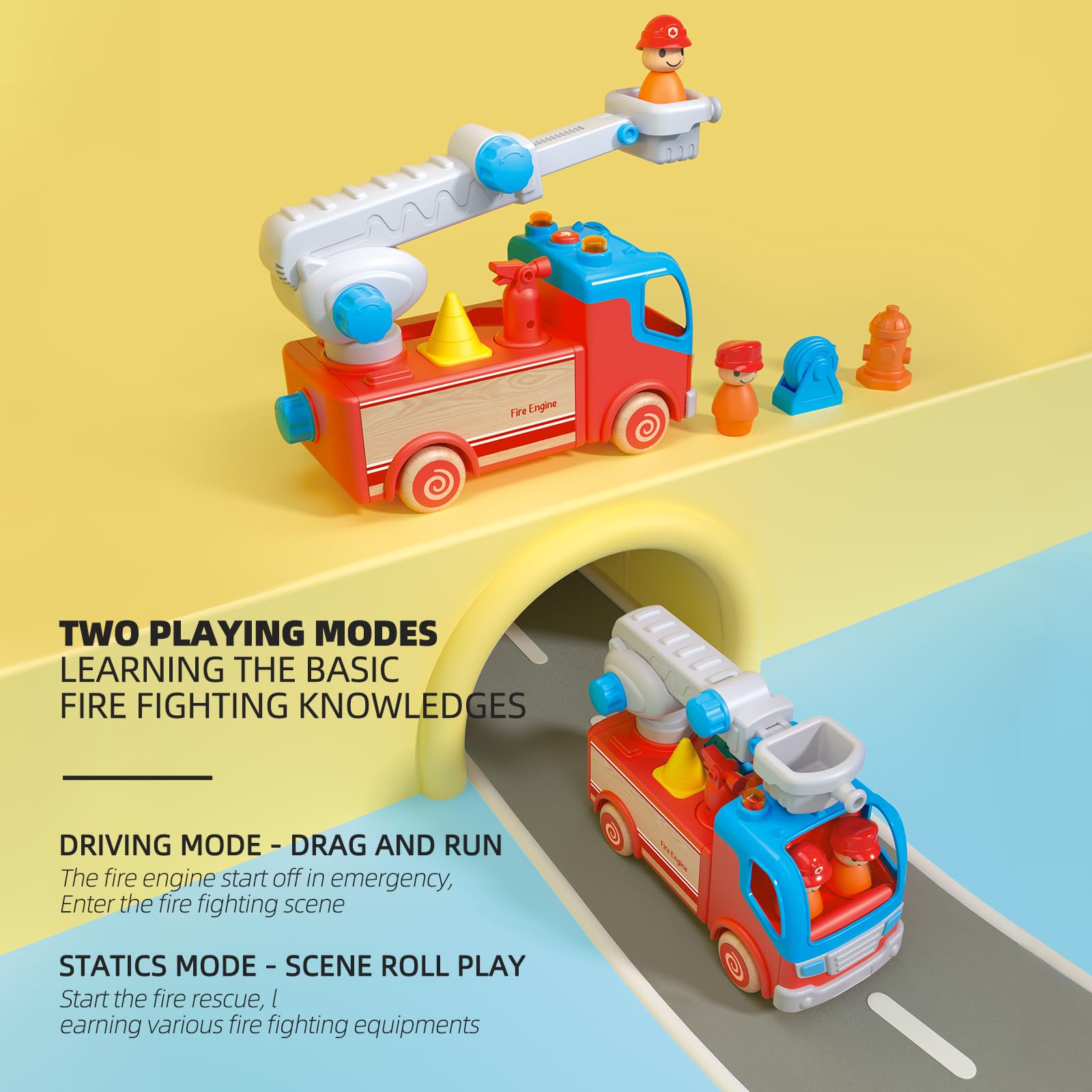 Fire Truck Toy For Kids With Lights And Siren Sounds Desertcart