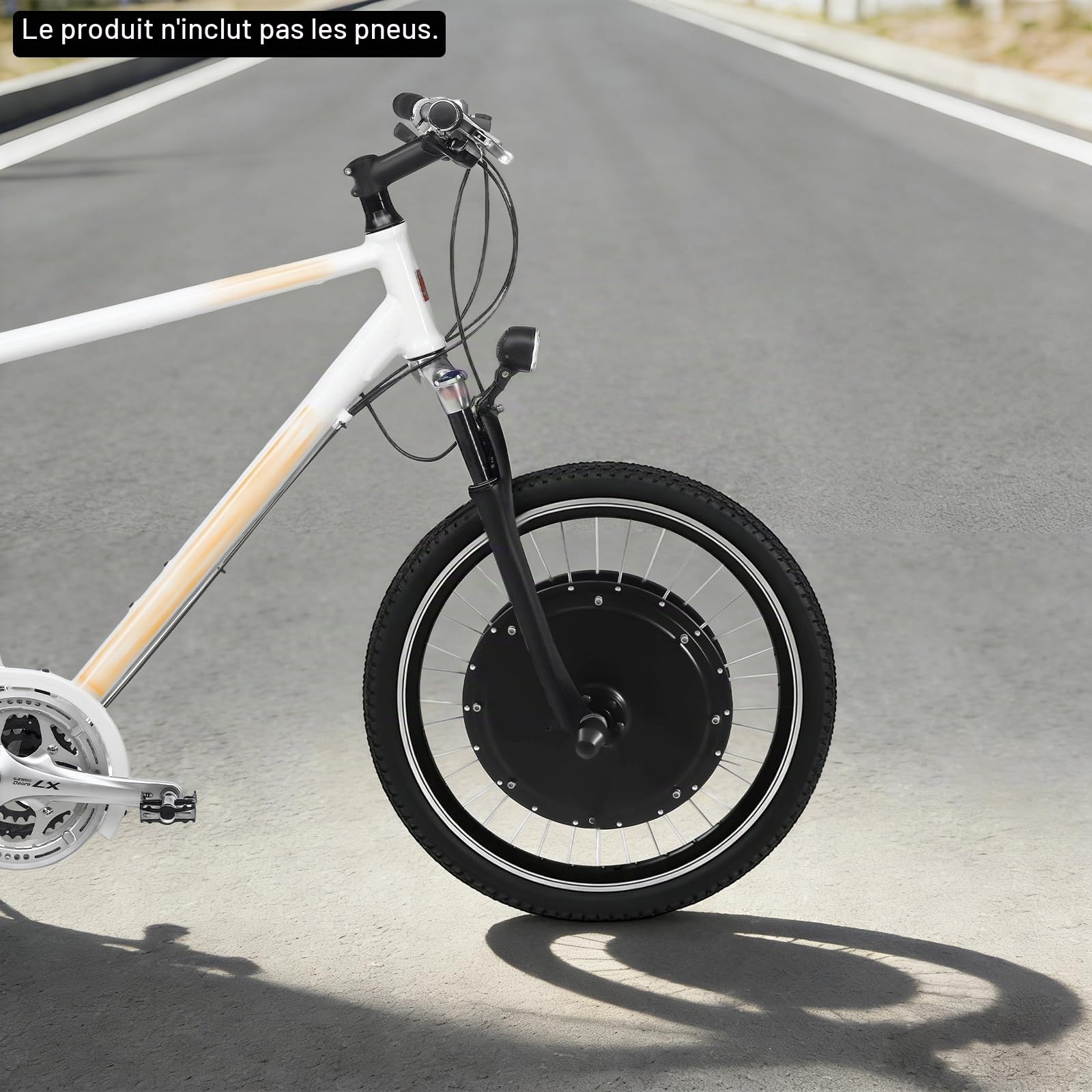 Kit de conversion Ebike 20", 500W - Kit de conversion pour vélo électrique à 5 vitesses - Kit de conversion pour roue avant - Kit de conversion pour vélo électrique étanche - Kit de moteur