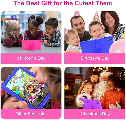 Miniatura 2 de BYYBUO Tabletas Android 13 para niños con funda, tabletas Android de 10 pulgadas, tableta con 4 GB de RAM y 32 GB de ROM, 1280 x 800 IPS, tableta