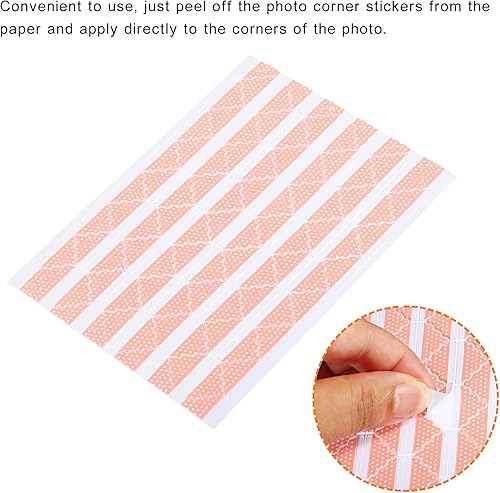 Miniatura 4 de PATIKIL Esquinas autoadhesivas para fotos, 10 hojas780 unidades, calcomanías de montaje de fotos para diario, álbum, álbumes de recortes, libros de