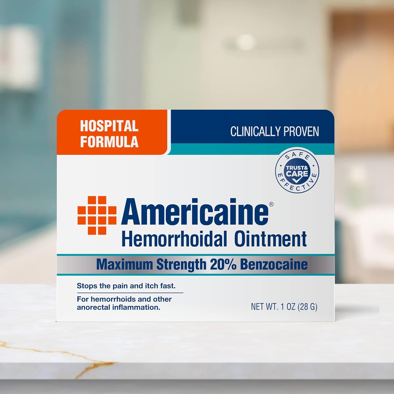 Americaine Hemorrhoidal Ointment | Maximum Strength | 20% Benzocaine | 1 oz | Pack of 6