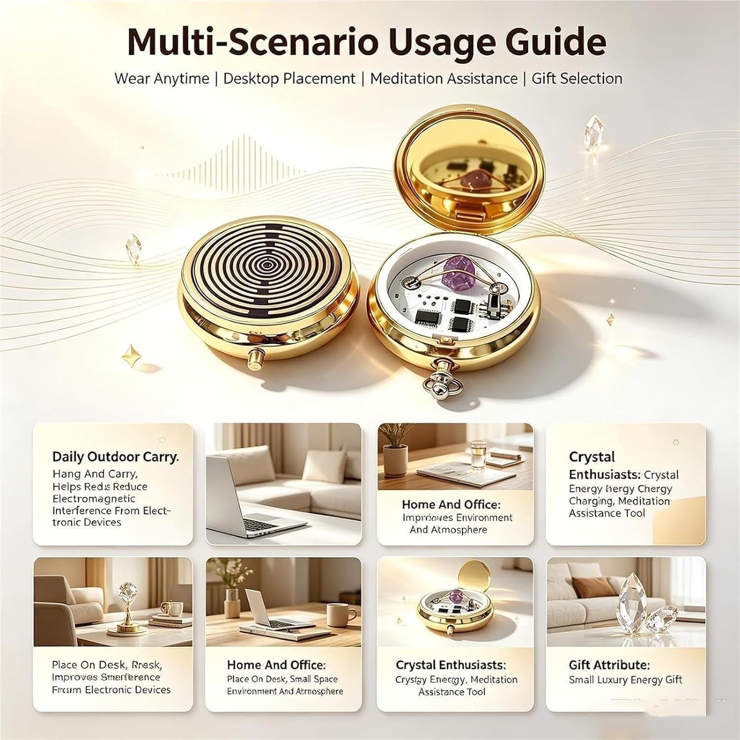 Multi-Wave Oscillator Coil, Polarized Disc Gold-Plated Coil