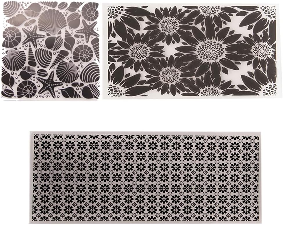 DIY Craft Template Molds 3PCS Embossing Folders for Card Making Handmade Art Craft Supplies