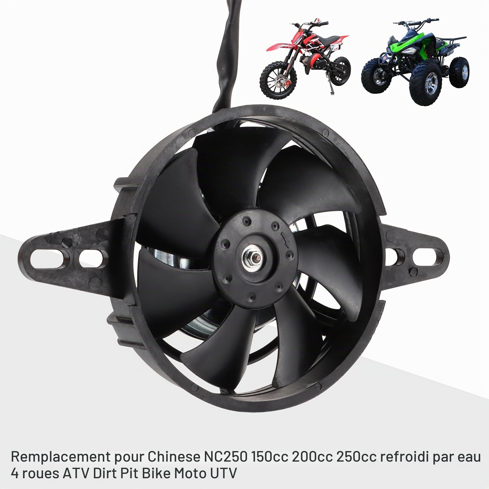 GOOFIT Radiateur Ventilateur de Refroidissement Moto Modification Accessoires Remplacement pour 150-250cc ATV UTV Buggy
