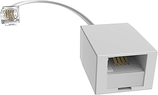 Ancable BT Telephone Socket Adapter Cable BT to RJ11, BT Female to RJ11 Male 4 Wire Plug 6P4C Cable Adapter Landline Port Converter Extender FAX Modem Corded Cordless Phone SKY