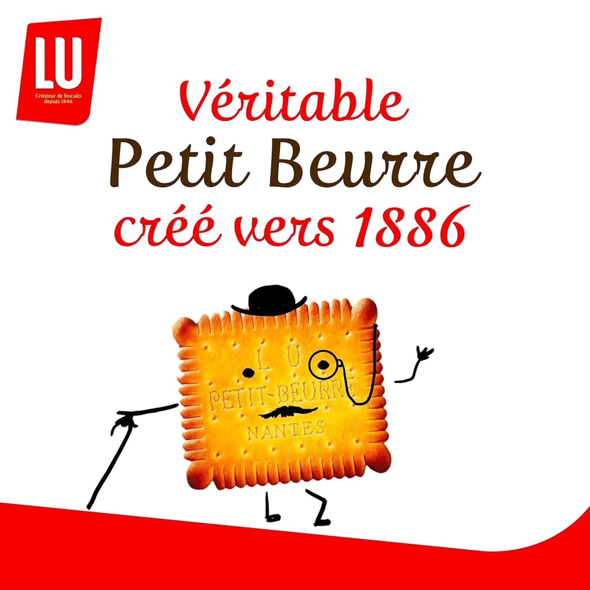 LU - Genuine Petit Beurre Pocket - 4 scatole da 12 sacchetti da 3 biscotti Petit Beurre - Set di biscotti in sacchetti singoli - Ideale per uno spuntino gourmet per bambini - Set di 4x300g