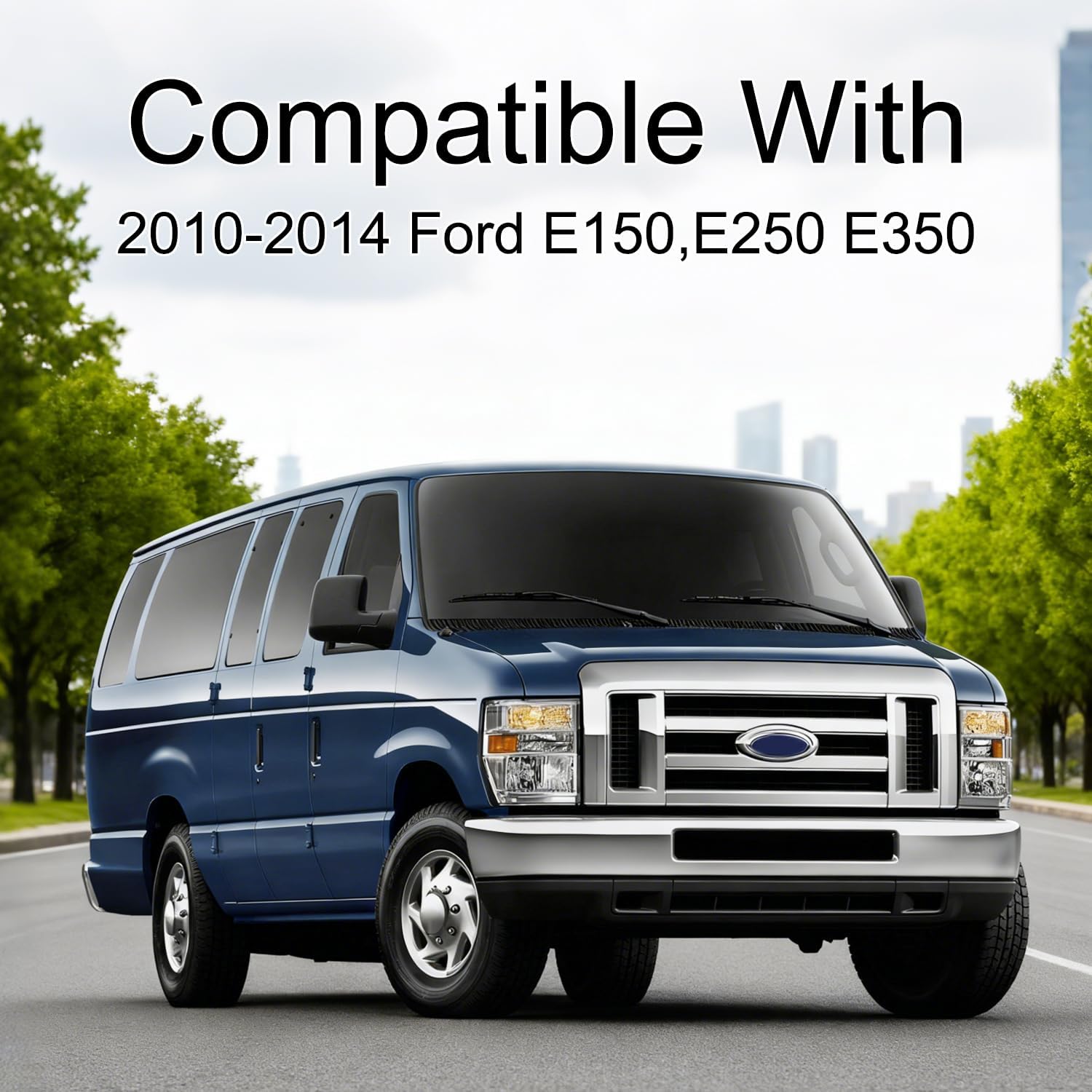 Passenger Side Mirror Replacement for 2010-2014 Ford E-150 E-250 E-350 Super Duty (Blind Spot Lens)