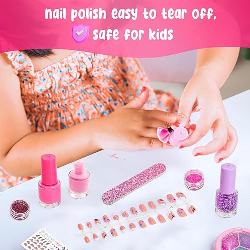 Miniatura 7 de Kids Makeup Set Toys Gift, Washable Make Up Kits and Nail Polish Set Hair Dye Stick for Girls , Perfect Kids Christmas Birthday Gifts for Girl Ages
