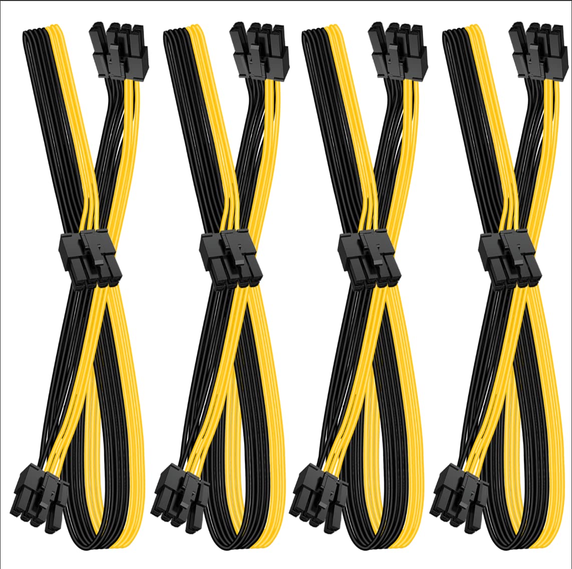 SYBECHATF 8 Pin PCIE Cable,8 Pin Male to Dual 8 Pin?GPU Power Cable for