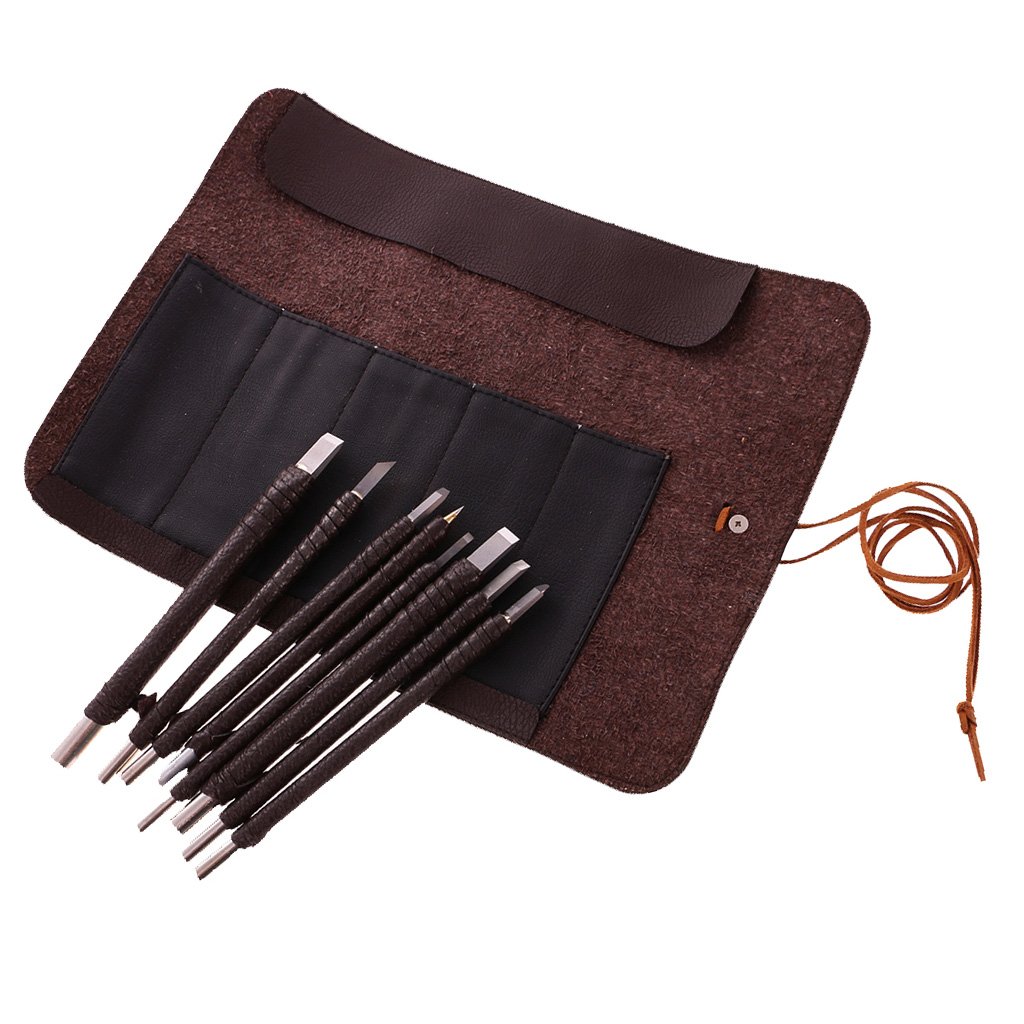 Set of 8 Chisel Stone Wood Carving Seal Engraving Set Hobby Craft Tool