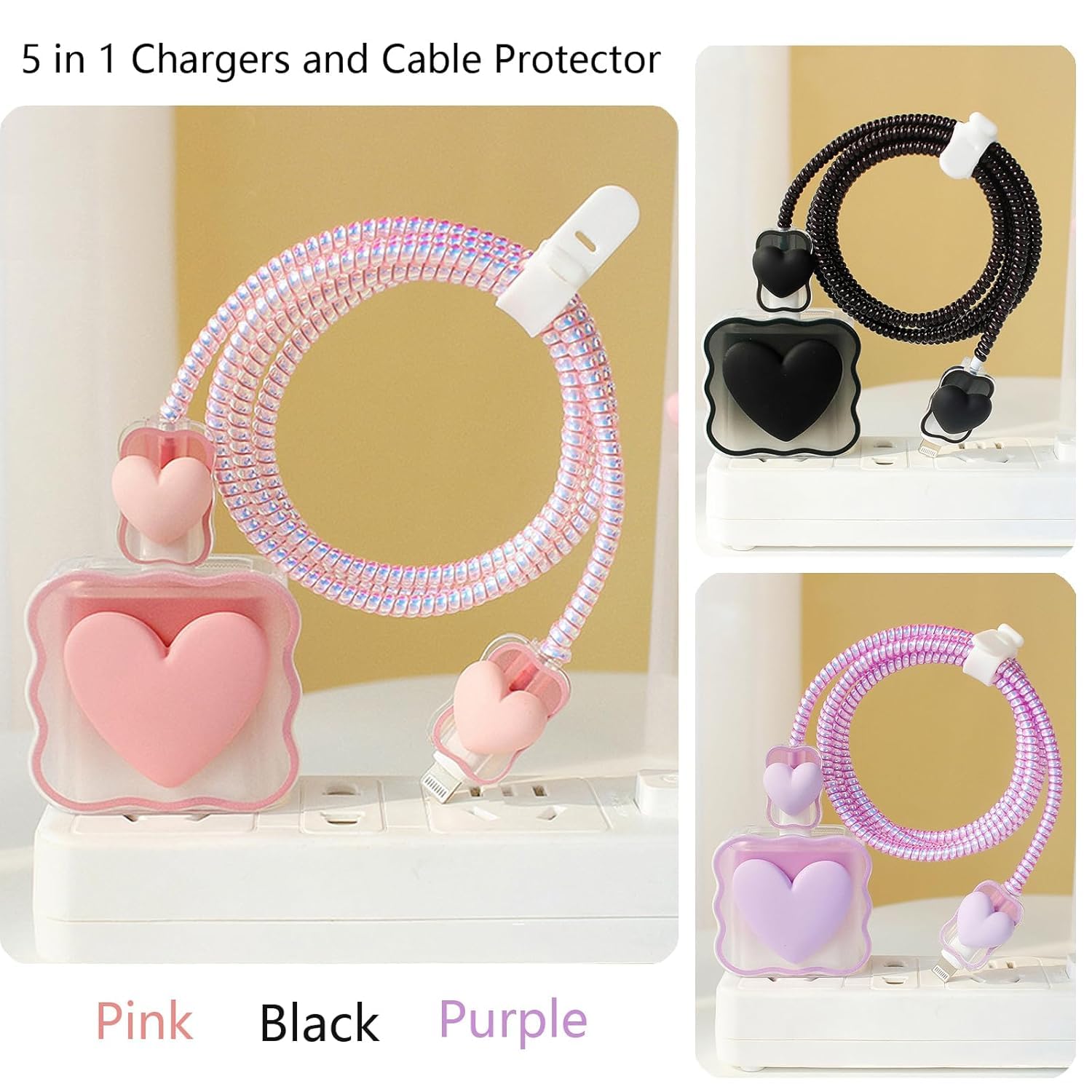Cute Charger Cable Protectors for iPhone -4
