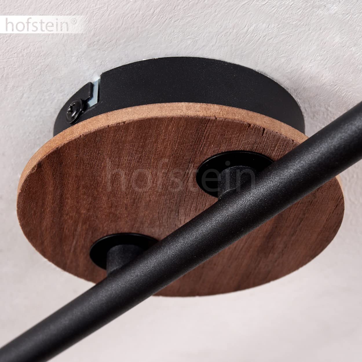 Deckenleuchte Baripada – 4-flammige Vintage-Lampe In Schwarz & Messing, Mit Gitterschirmen & Verstellbaren Strahlern