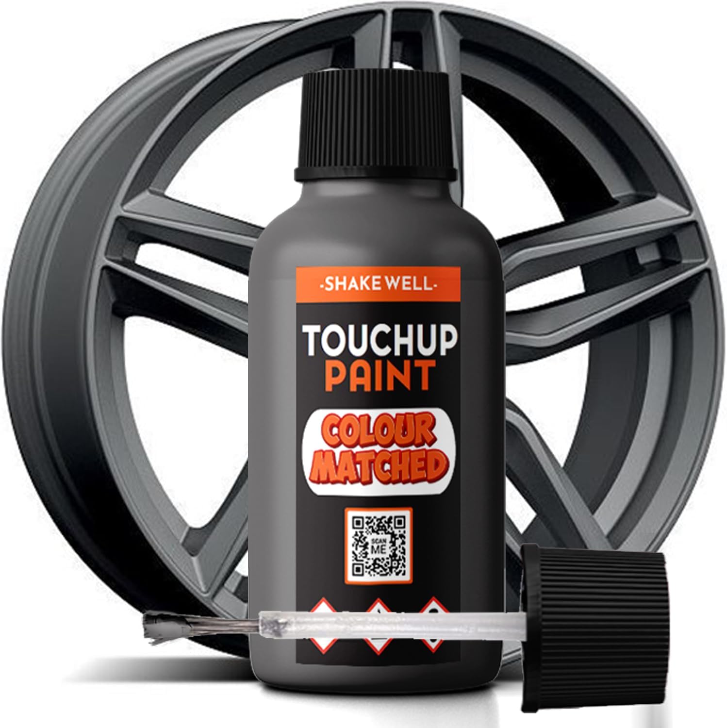 Anthracite Alloy Wheel Rim Touch Up Paint | Suitable For Painted Or Powdercoated Wheels | 30ml Bottle For Car l Scratch Repair | Curbed, Chipped and Damaged wheels (Anthracite)