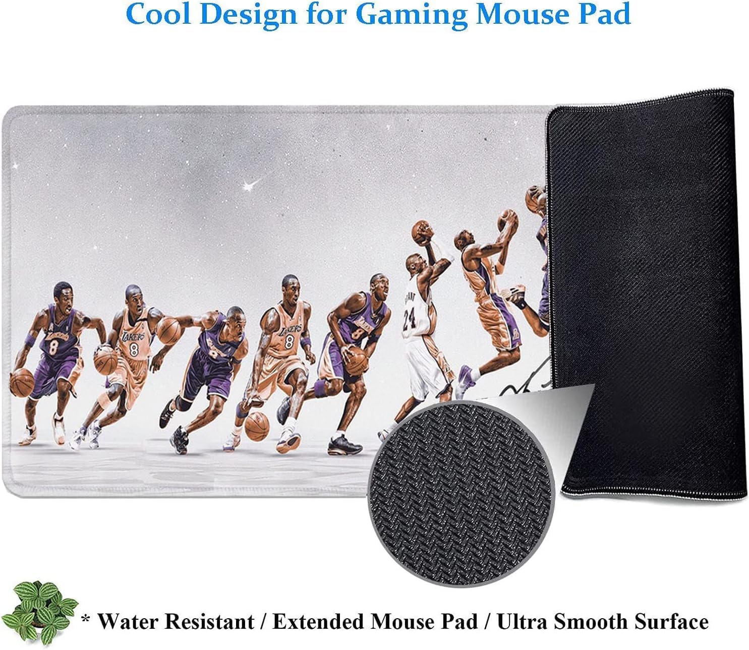 31.5x11.8 Inch Non-Slip Long Extended Large Gaming Mouse Pad with Stitched Edges XL Laptops Keyboard Mouse Mat（KB）