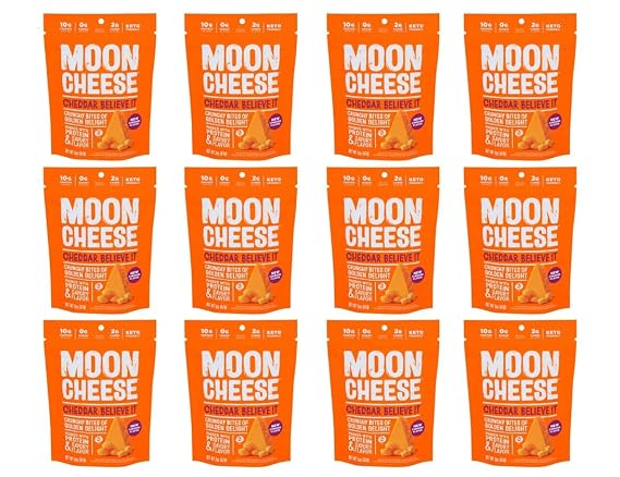 Moon Cheese, Snack, Medium Cheddar - Pack of 12