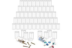 JOVITEC 200 Pcs Round Clear Film Containers with Lids, Plastic Film Canister...