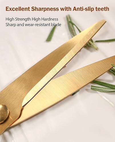 Miniatura 2 de Tijeras de cocina y tijeras afiladas, tijeras de cocina de 8.0 pulgadas, tijeras de cocina para carne y aves, aptas para lavavajillas, tijeras