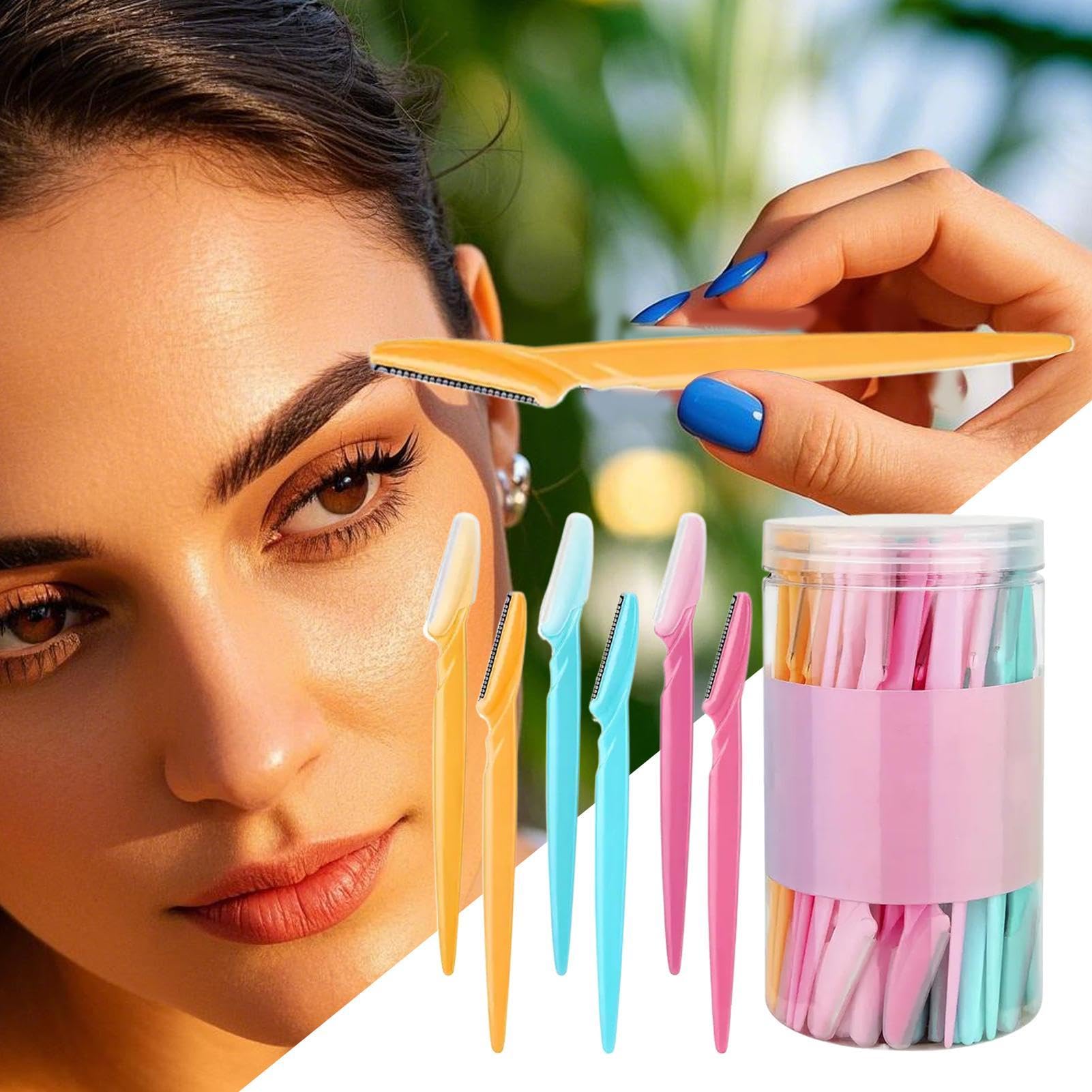 Trimmer de cejas para mujer, cortador de cejas – Frente a la precisión de las cejas Shaper – Herramienta de dermaplaning portátil, herramienta de afeitado manual para el hogar, viajes y viajes