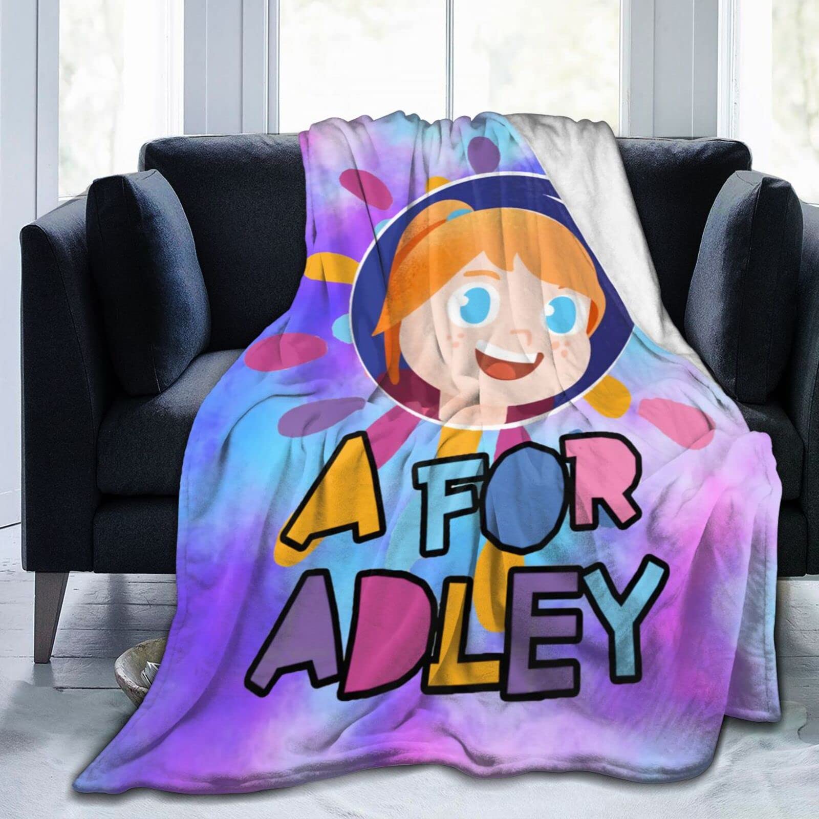 Suyggck Boys A For Adley Blanket Flannel Blankets Soft Cozy Lightweight Bed Decoration Blanket For Kids Girls Men Women 60"X50"