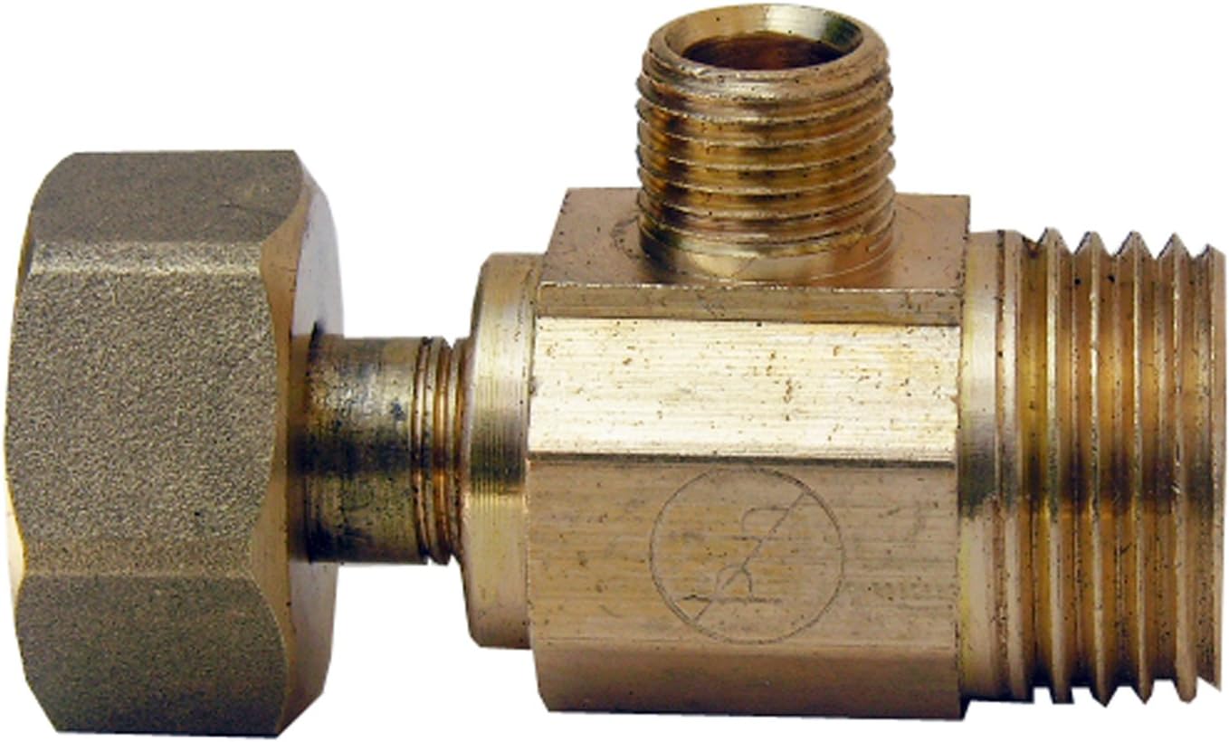 Lasco 06-9101 Angle Stop Add-a-tee, 3/8" X 3/8" X 1/4"