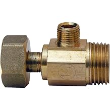 LASCO 06-9117 Angle Stop Add-A-Tee Valve, 1/2-Inch Slip Joint Inlet X 1/2-Inch Slip Joint Outlet X 1/4-Inch Compression Outlet, Brass