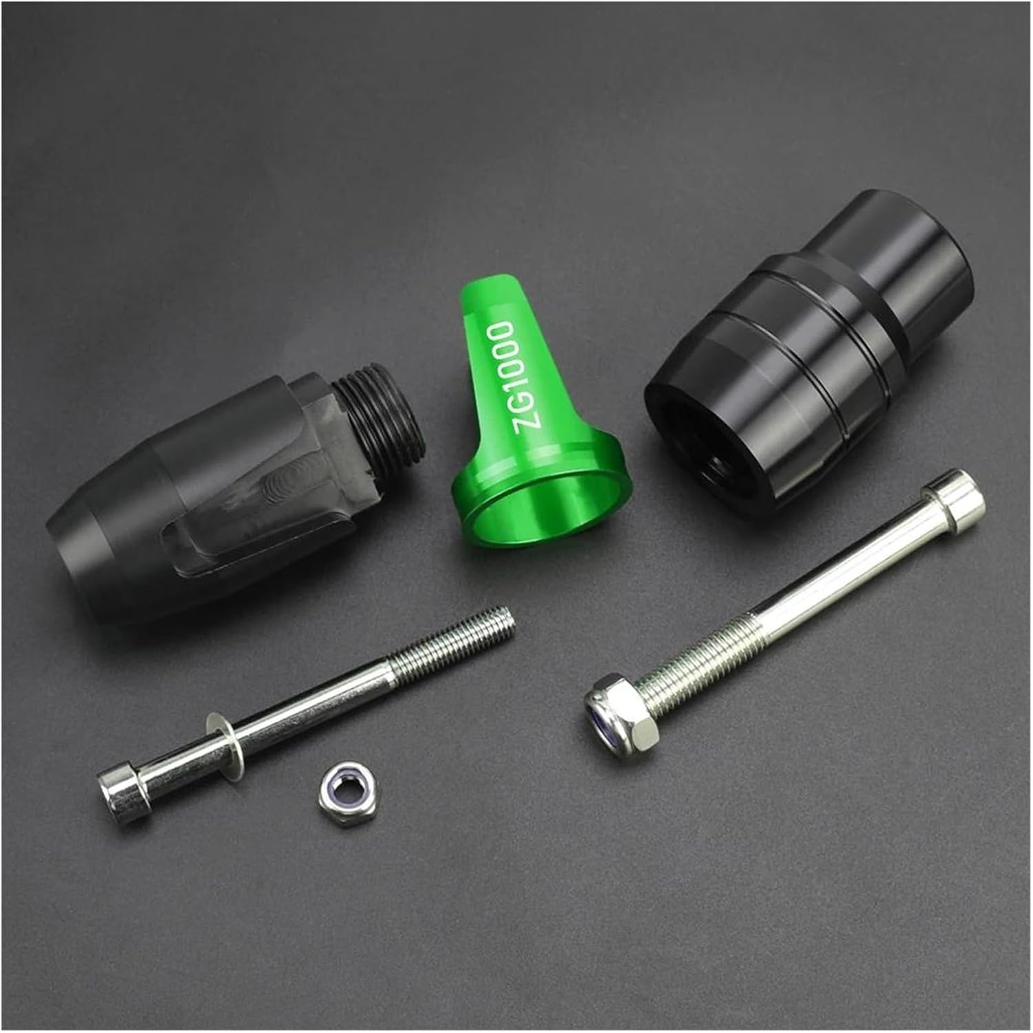 Anti Crash Pad Protector For Kawasaki Motorcycle ZG1000 CONCOURS 1992-2006 Exhaust Slide Guard(B-Green)