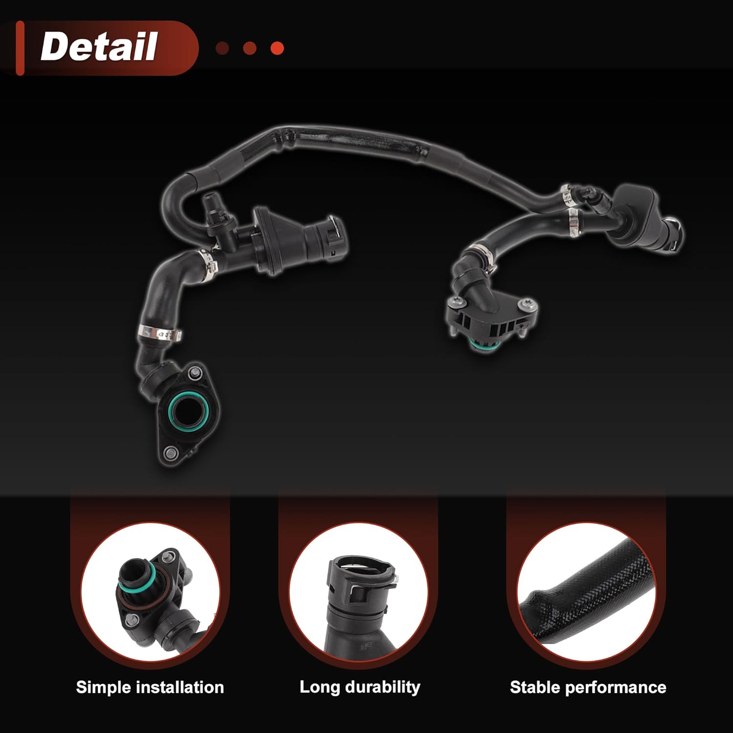 Crankcase Ventilation Hose Vent for BMW M550i XDrive 18-20 Crankcase Breather Hose 11158635529 Engine Crankcase Ventilation Valve Tube Plastic Metal