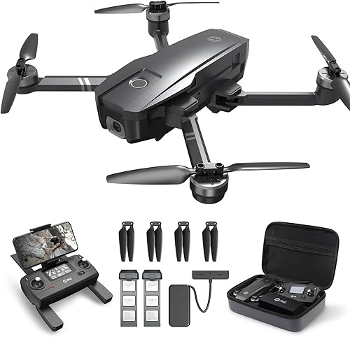 Holy Stone HS720 - Dron GPS plegable con cámara 4K UHD para adultos Quadcopter con motor sin escobillas regreso automático a casa sígueme 52 minutos